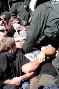 Räumung einer Blockade im „Roten Bereich“