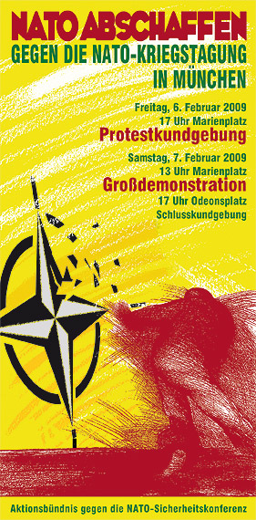 Plakat gegen die NATO Siko