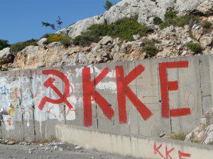 KKE-Graffito auf Rhodos