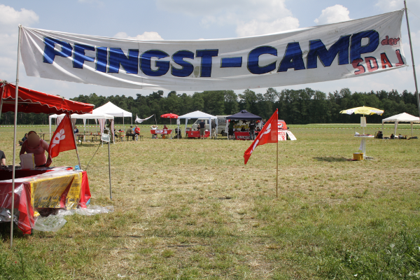 Campeingang des Westcamps in Ahaus, NRW