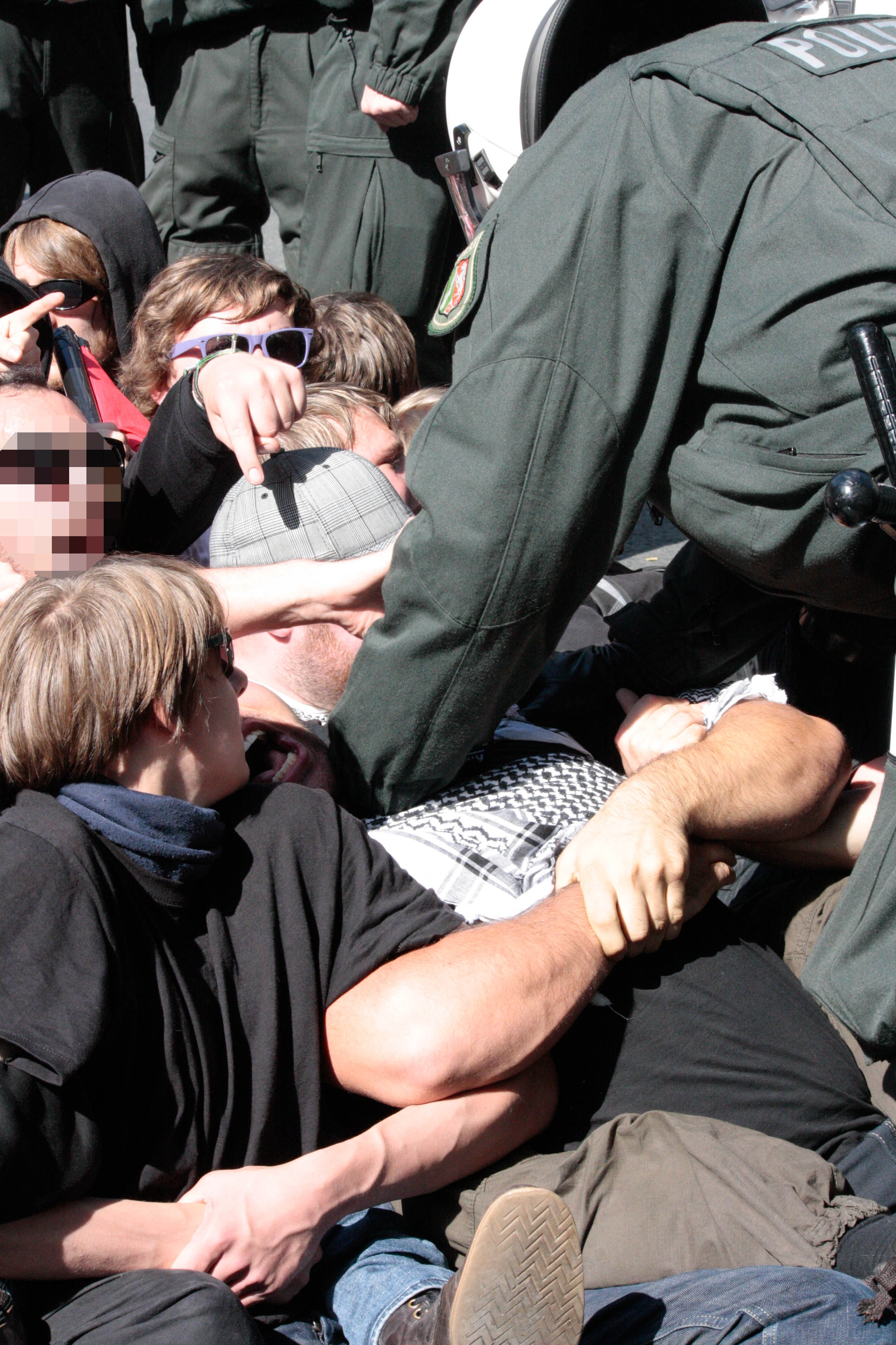 Räumung der Blockade in „Roten Zone“