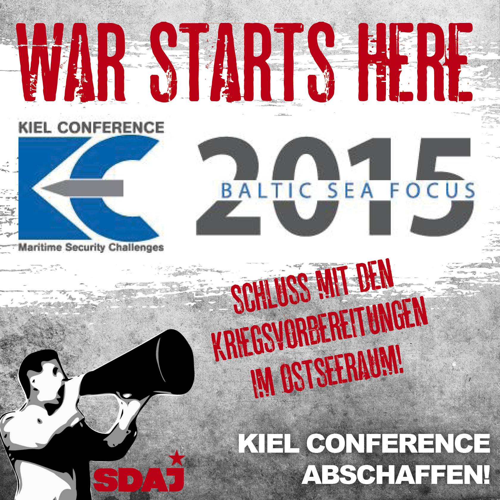 Demonstration gegen Kieler Kriegskonferenz – militärischen Machtausbau gen Osten stoppen!
