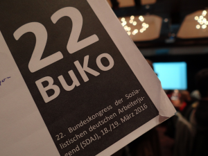 Am 19./20. März 2016 fand der 22. Bundeskongress der SDAJ in Eschborn bei Frankfurt a.M. statt.