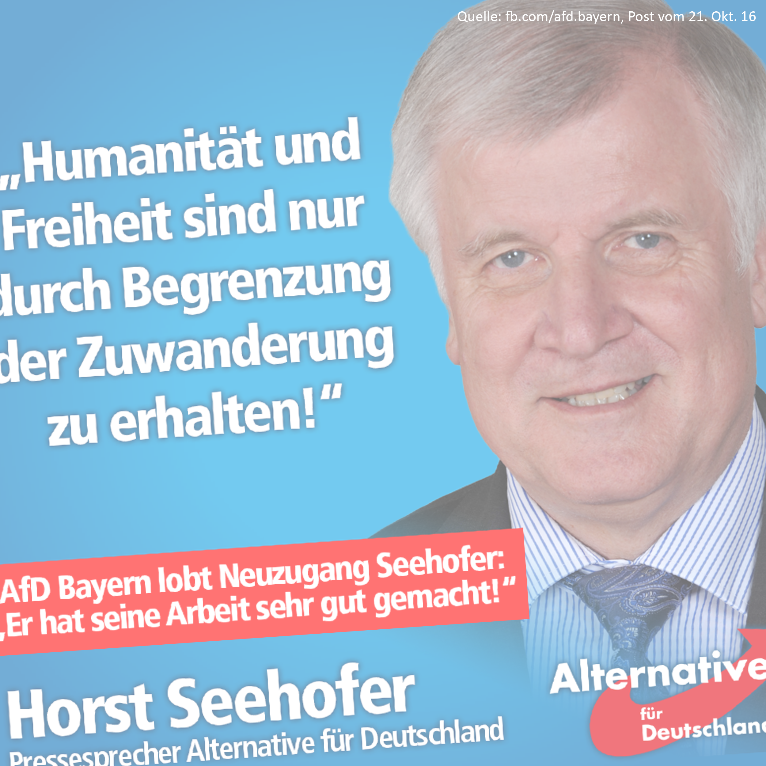 Der Offene Brief an Horst Seehofer
