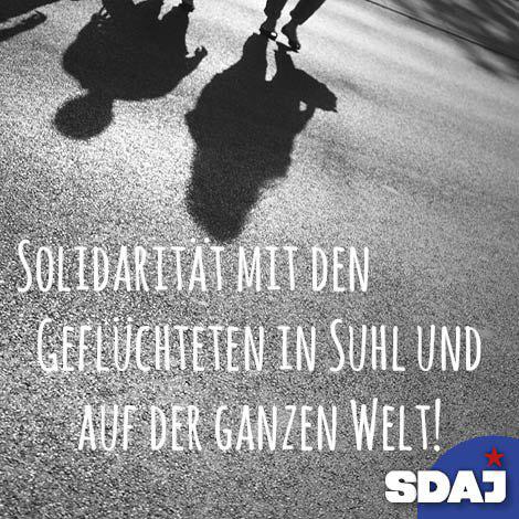 Solidarität mit den Geflüchteten in Suhl und auf der ganzen Welt!