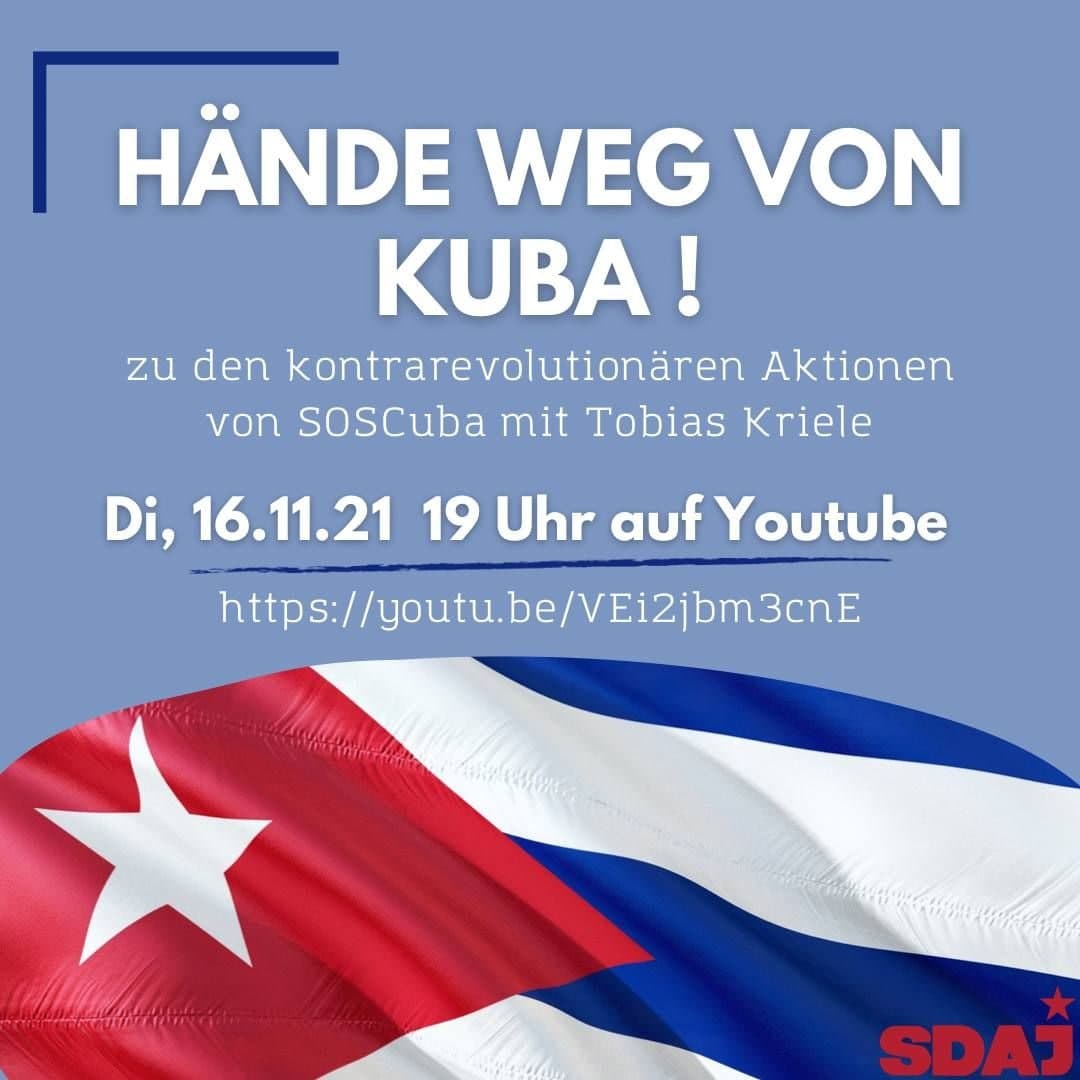 Livestream der SDAJ: Hände weg von Kuba – zu den konterrevolutionären Aktionen von SOS Cuba mit Tobias Kriele