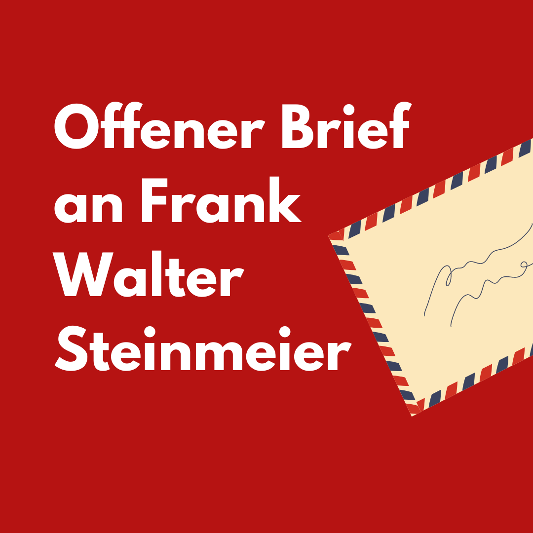 Offener Brief an Frank Walter Steinmeier