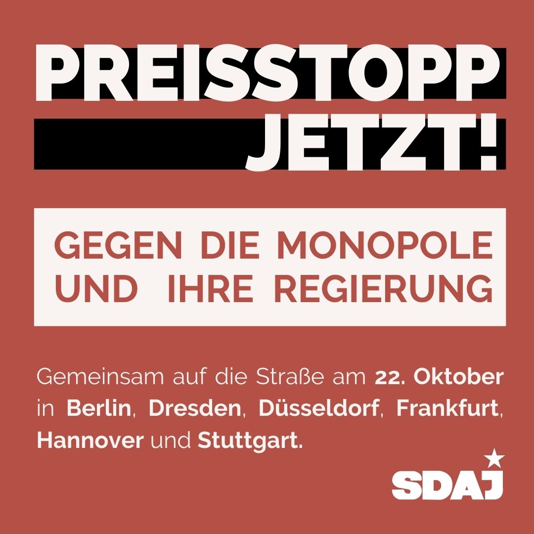 Am 22.10. gegen die Monopole und ihre Regierung