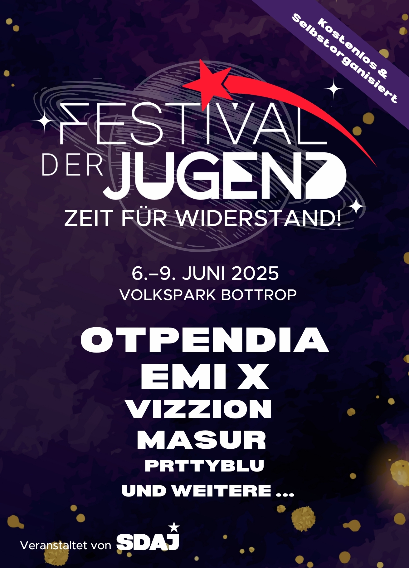 Das Lineup für Samstag auf dem Festival der Jugend steht!
